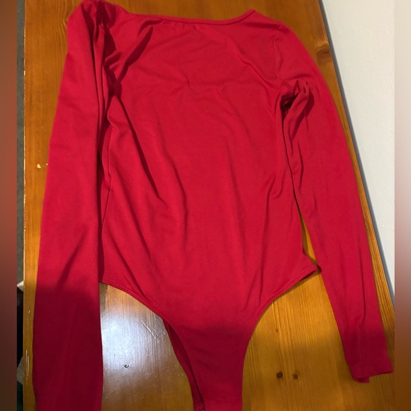 Hollister Red Long Sleeve Bodysuit - Picture 3 of 3